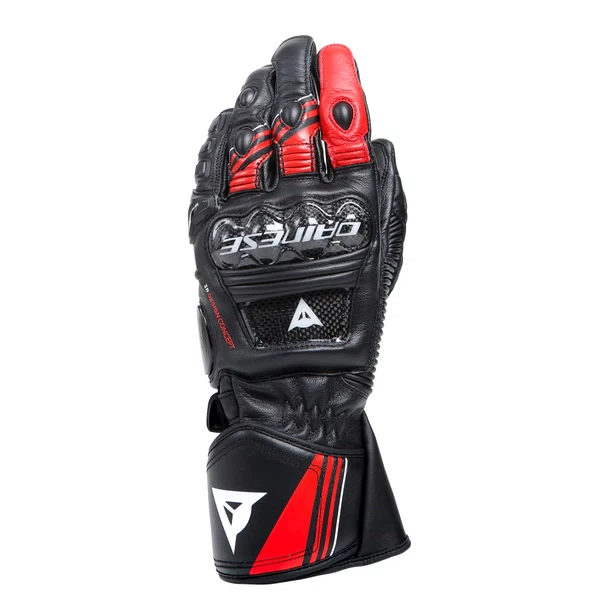 DRUID 4 LEATHER GLOVES BLACK/RED/WHITE